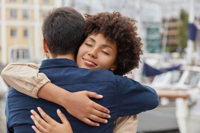 Woman Hugging A Libra Man March 2021